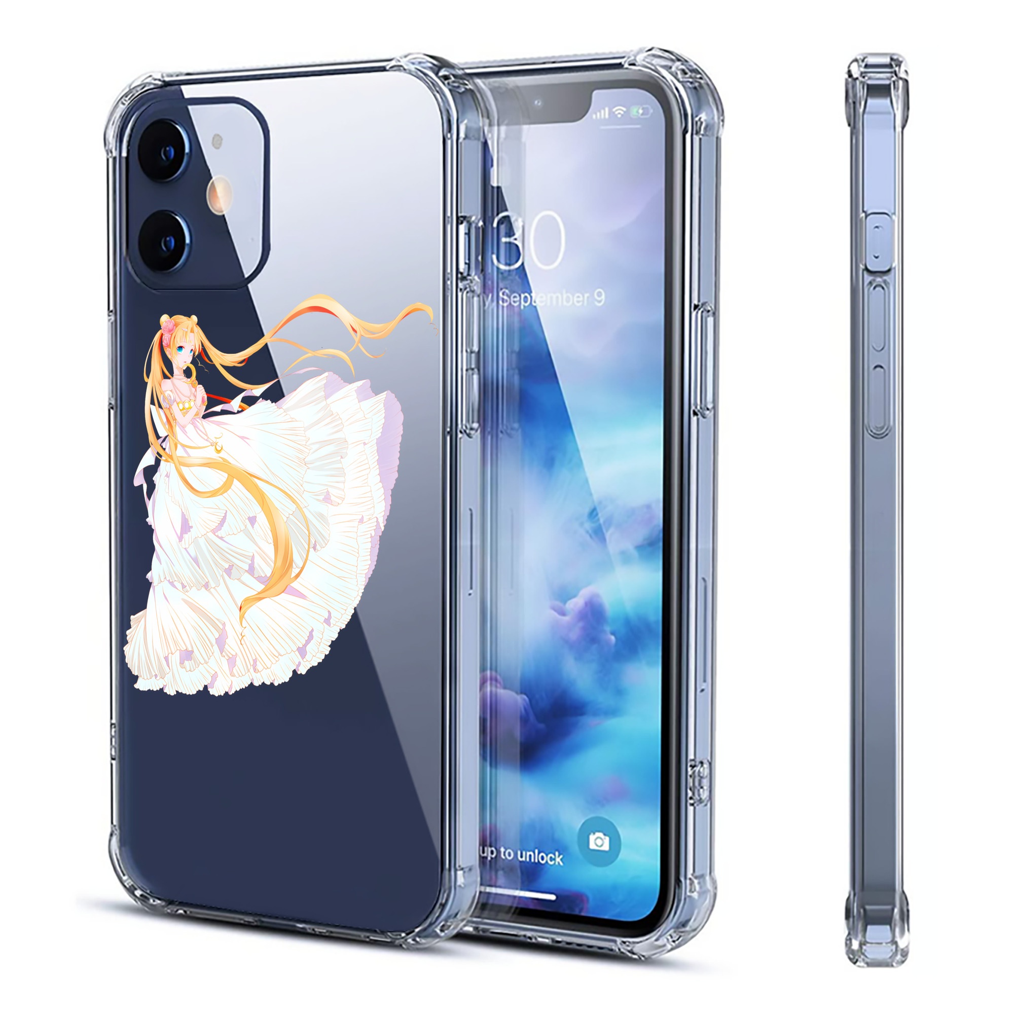 （画像用） 美少女戦士セーラームーン 愛野 美奈子 あいの みなこ Sailor Moon Aino Minako 【iPhone 12シリーズ対応】透明スマホケース（クリアソフトケース）